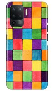 Colorful Square Mobile Back Case for Oppo F19 Pro (Design - 218)
