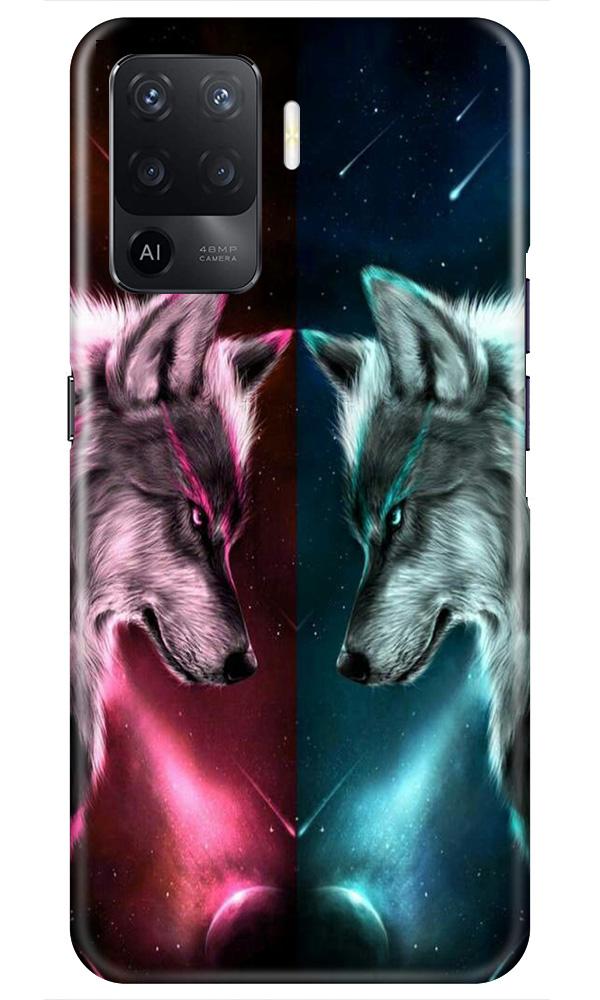 Wolf fight Case for Oppo F19 Pro (Design No. 221)