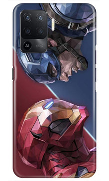 Ironman Captain America Mobile Back Case for Oppo F19 Pro (Design - 245)