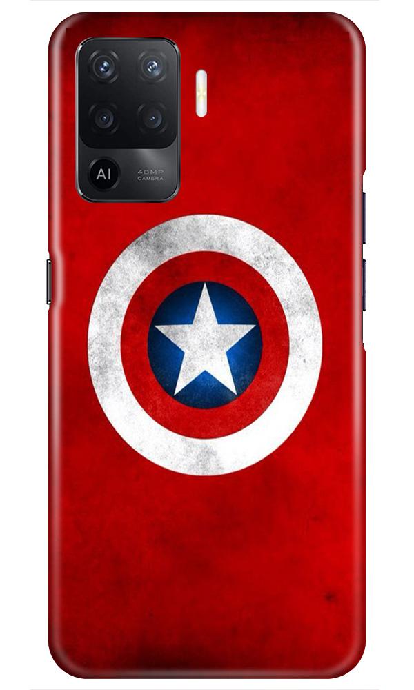 Captain America Case for Oppo F19 Pro (Design No. 249)