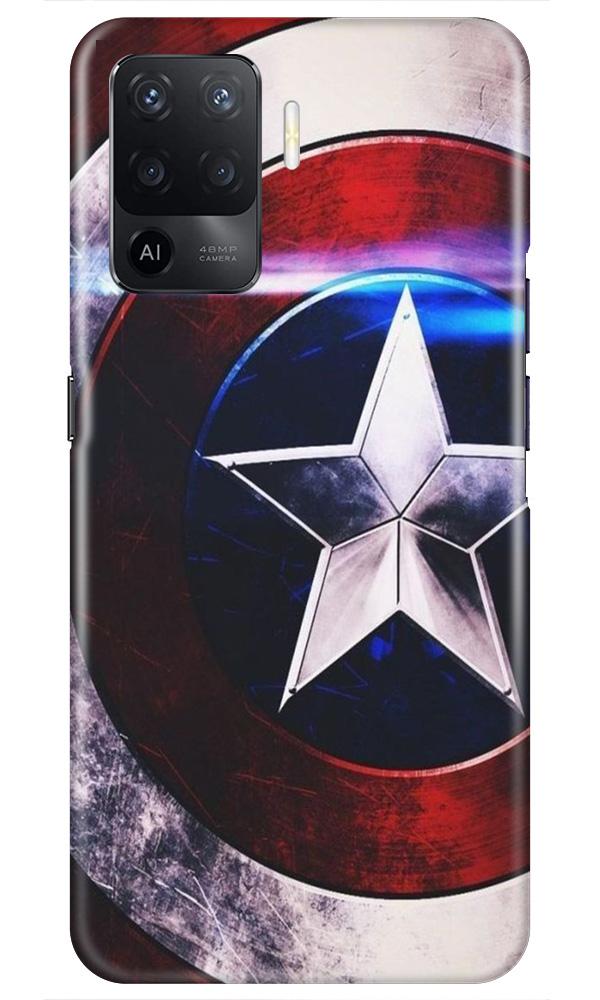 Captain America Shield Case for Oppo F19 Pro (Design No. 250)