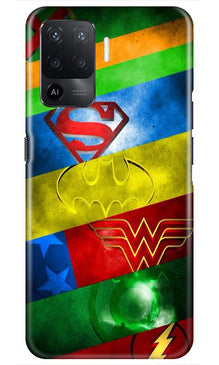 Superheros Logo Mobile Back Case for Oppo F19 Pro (Design - 251)
