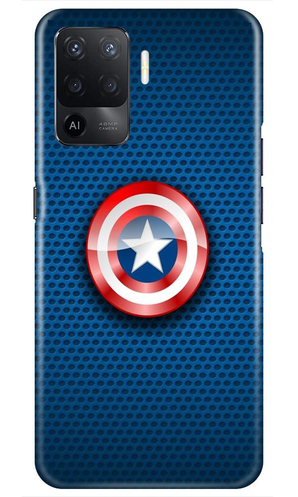 Captain America Shield Case for Oppo F19 Pro (Design No. 253)
