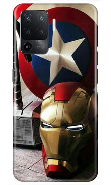 Ironman Captain America Mobile Back Case for Oppo F19 Pro (Design - 254)