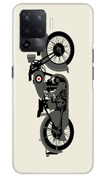 MotorCycle Mobile Back Case for Oppo F19 Pro (Design - 259)