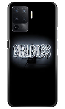 Girl Boss Black Mobile Back Case for Oppo F19 Pro (Design - 268)
