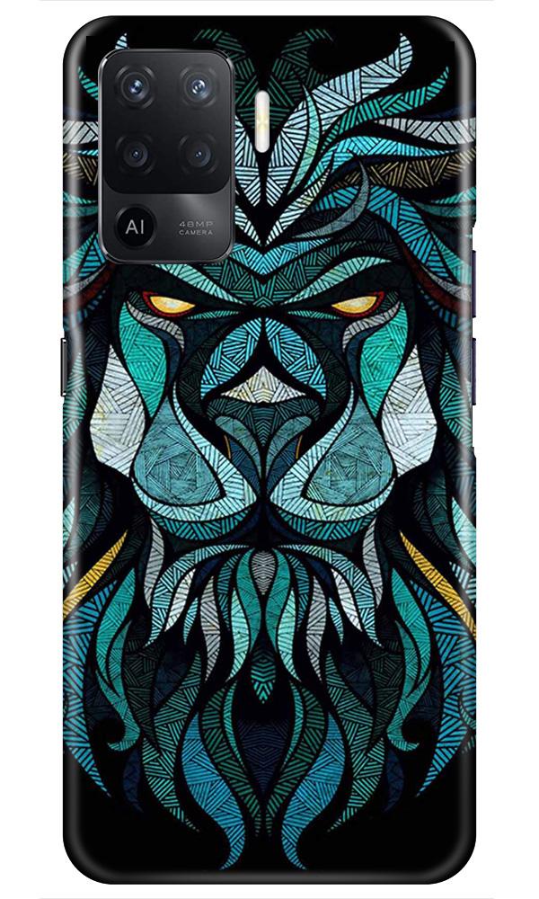 Lion Mobile Back Case for Oppo F19 Pro (Design - 314)