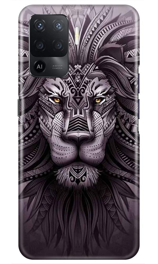 Lion Mobile Back Case for Oppo F19 Pro (Design - 315)