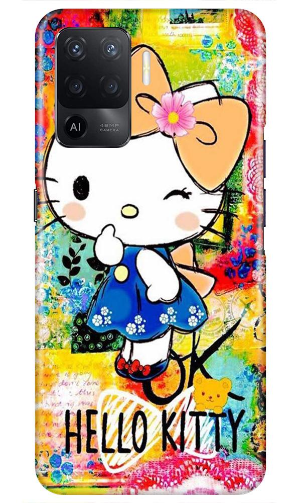 Hello Kitty Mobile Back Case for Oppo F19 Pro (Design - 362)