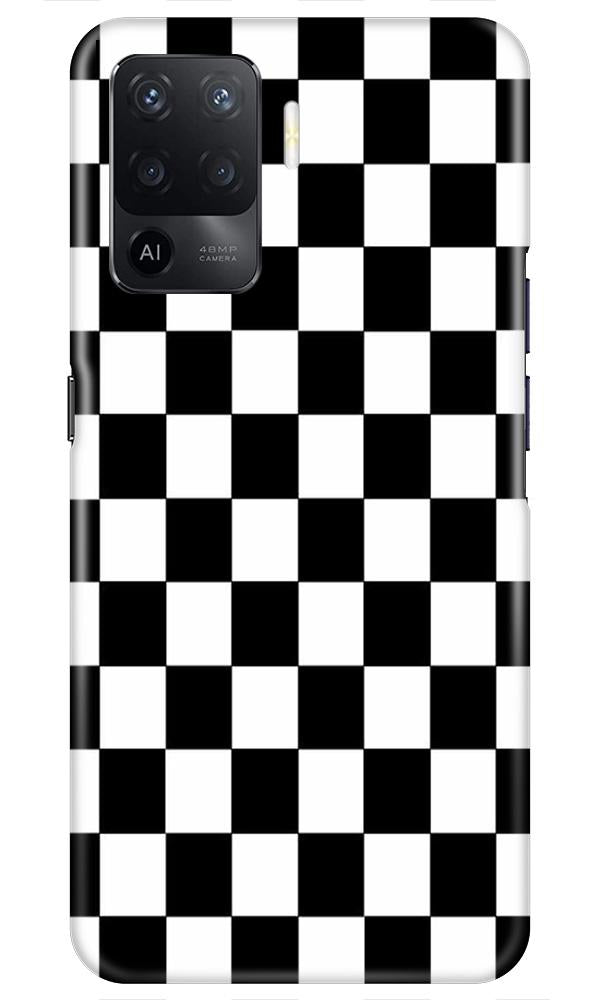 Black White Boxes Mobile Back Case for Oppo F19 Pro (Design - 372)