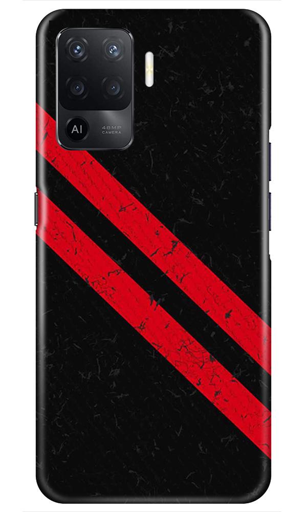 Black Red Pattern Mobile Back Case for Oppo F19 Pro (Design - 373)
