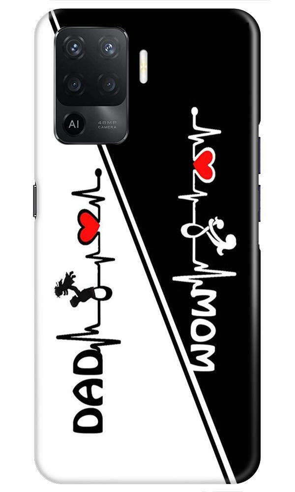 Love Mom Dad Mobile Back Case for Oppo F19 Pro (Design - 385)