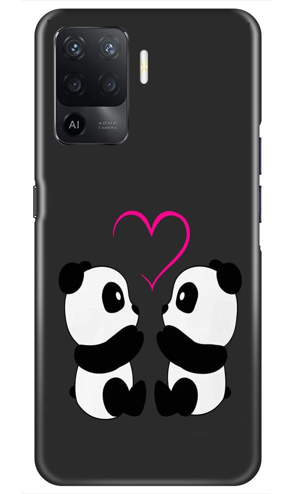 Panda Love Mobile Back Case for Oppo F19 Pro (Design - 398)