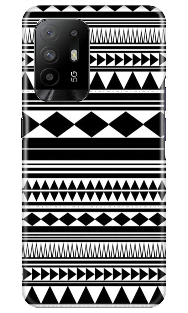 Black white Pattern Case for Oppo F19 Pro Plus