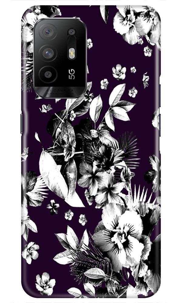 white flowers Case for Oppo F19 Pro Plus