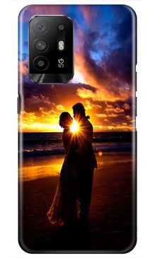 Couple Sea shore Mobile Back Case for Oppo F19 Pro Plus (Design - 13)