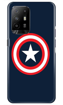 Captain America Mobile Back Case for Oppo F19 Pro Plus (Design - 42)