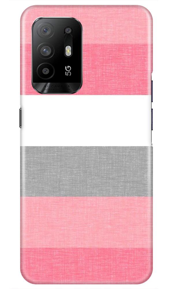 Pink white pattern Case for Oppo F19 Pro Plus