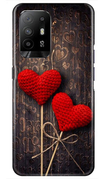 Red Hearts Mobile Back Case for Oppo F19 Pro Plus (Design - 80)