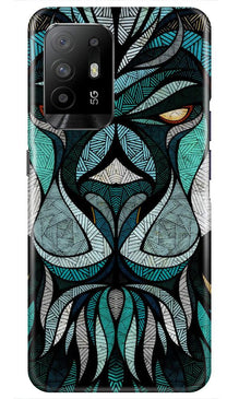 Lion Mobile Back Case for Oppo F19 Pro Plus (Design - 97)