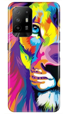 Colorful Lion Mobile Back Case for Oppo F19 Pro Plus  (Design - 110)