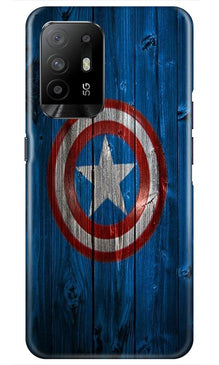 Captain America Superhero Mobile Back Case for Oppo F19 Pro Plus  (Design - 118)