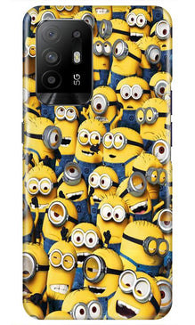 Minions Mobile Back Case for Oppo F19 Pro Plus  (Design - 126)