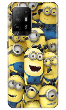 Minions Mobile Back Case for Oppo F19 Pro Plus  (Design - 127)