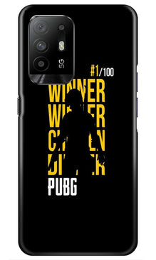 Pubg Winner Winner Mobile Back Case for Oppo F19 Pro Plus  (Design - 177)
