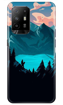 Mountains Mobile Back Case for Oppo F19 Pro Plus (Design - 186)
