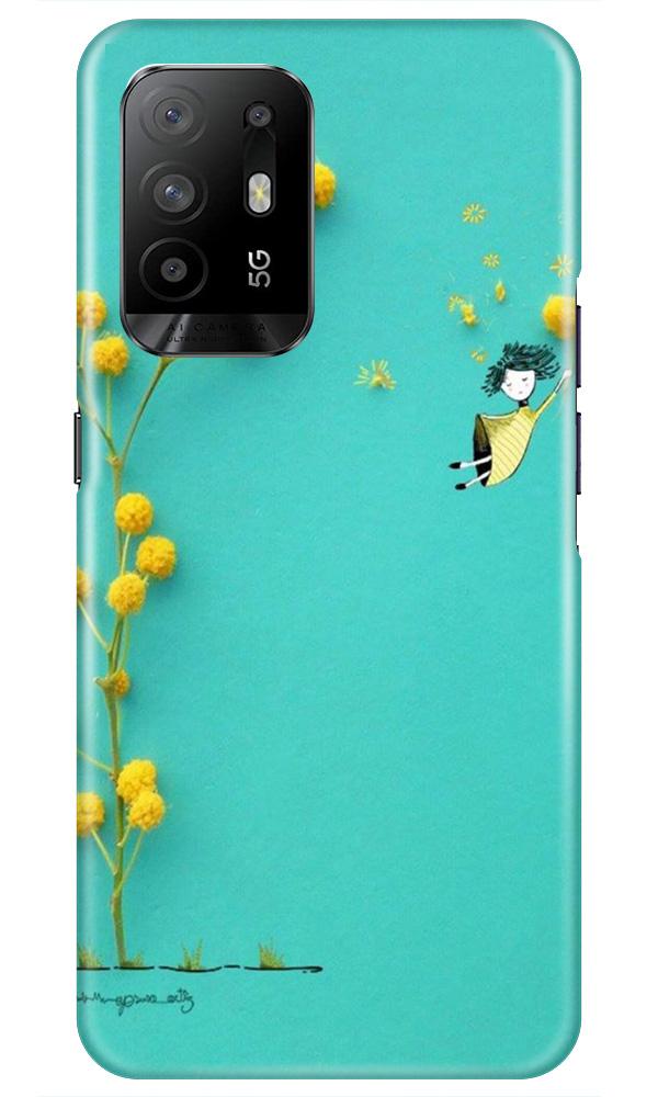 Flowers Girl Case for Oppo F19 Pro Plus (Design No. 216)