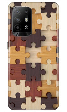 Puzzle Pattern Mobile Back Case for Oppo F19 Pro Plus (Design - 217)