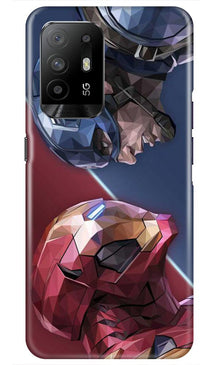 Ironman Captain America Mobile Back Case for Oppo F19 Pro Plus (Design - 245)