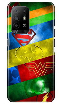Superheros Logo Mobile Back Case for Oppo F19 Pro Plus (Design - 251)