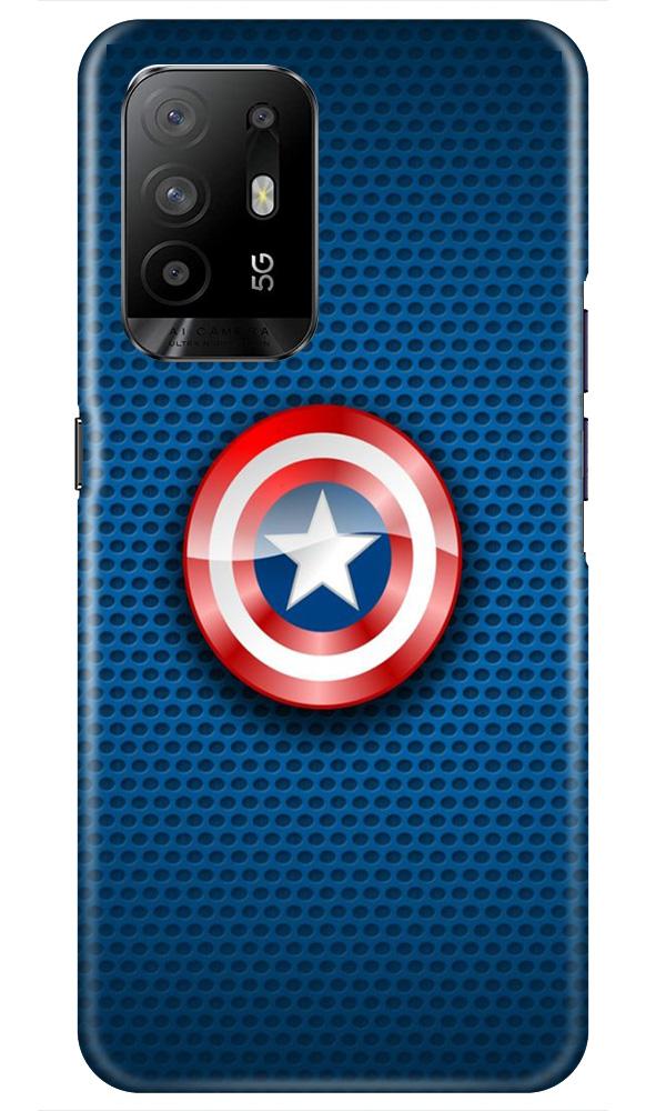 Captain America Shield Case for Oppo F19 Pro Plus (Design No. 253)