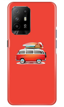 Travel Bus Mobile Back Case for Oppo F19 Pro Plus (Design - 258)