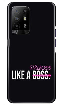 Like a Girl Boss Mobile Back Case for Oppo F19 Pro Plus (Design - 265)