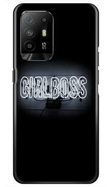 Girl Boss Black Mobile Back Case for Oppo F19 Pro Plus (Design - 268)