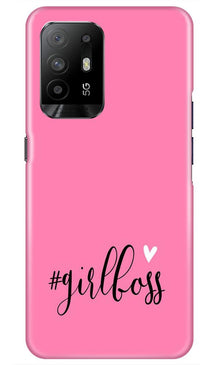 Girl Boss Pink Mobile Back Case for Oppo F19 Pro Plus (Design - 269)