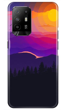 Sun Set Mobile Back Case for Oppo F19 Pro Plus (Design - 279)