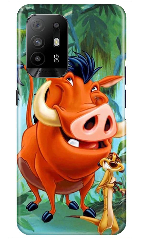 Timon and Pumbaa Mobile Back Case for Oppo F19 Pro Plus (Design - 305)