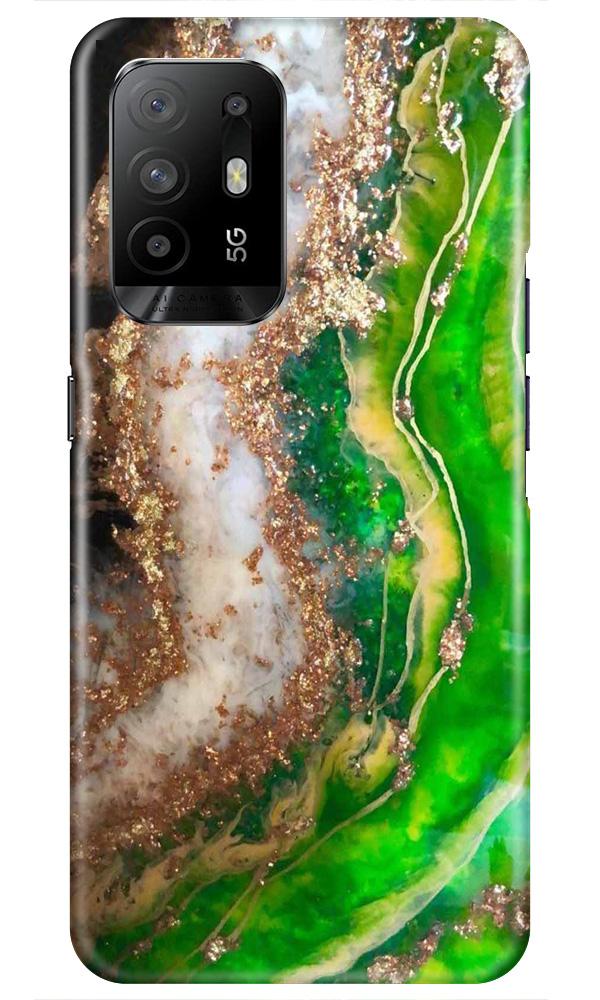 Marble Texture Mobile Back Case for Oppo F19 Pro Plus (Design - 307)