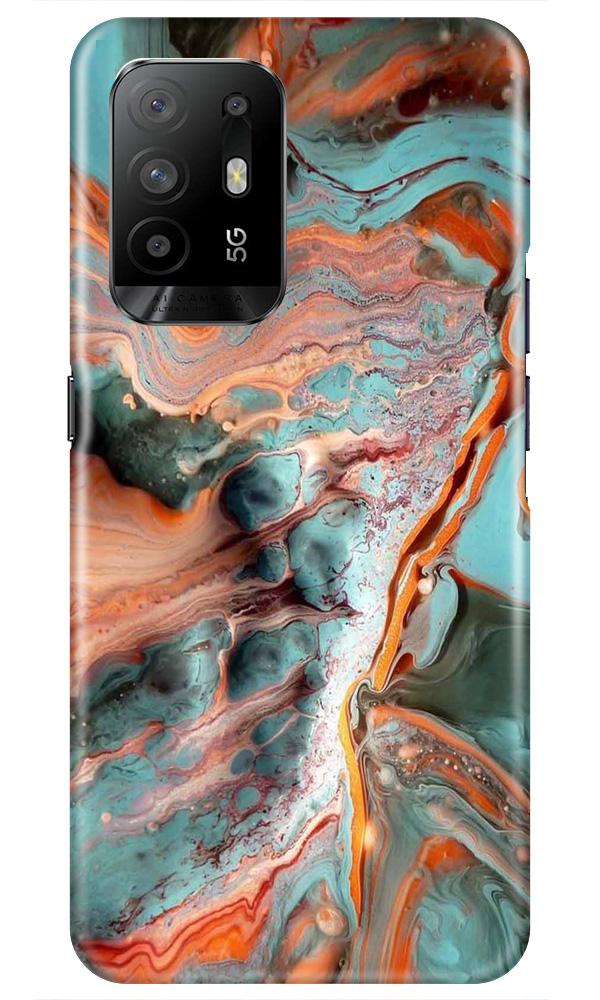 Marble Texture Mobile Back Case for Oppo F19 Pro Plus (Design - 309)
