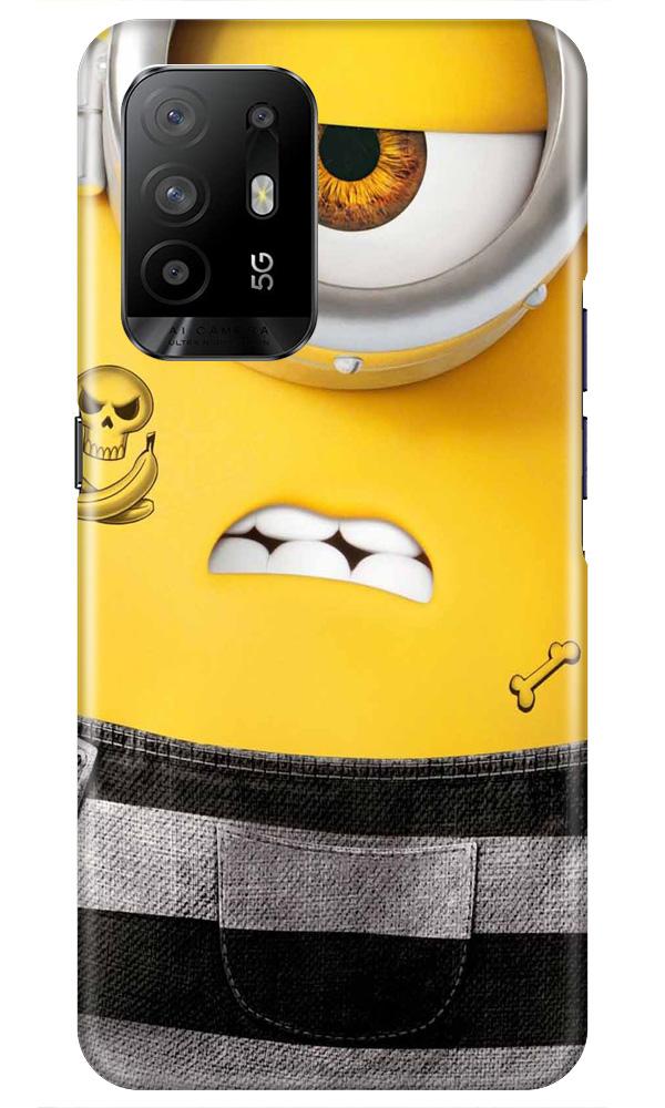 Minion Mobile Back Case for Oppo F19 Pro Plus (Design - 324)