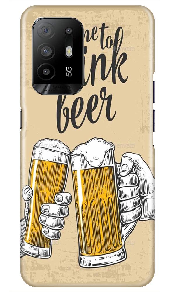 Drink Beer Mobile Back Case for Oppo F19 Pro Plus (Design - 328)