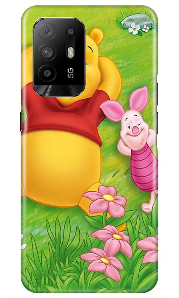 Winnie The Pooh Mobile Back Case for Oppo F19 Pro Plus (Design - 348)