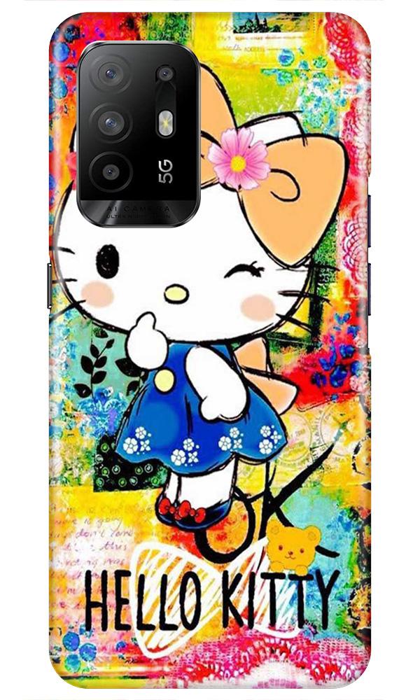 Hello Kitty Mobile Back Case for Oppo F19 Pro Plus (Design - 362)