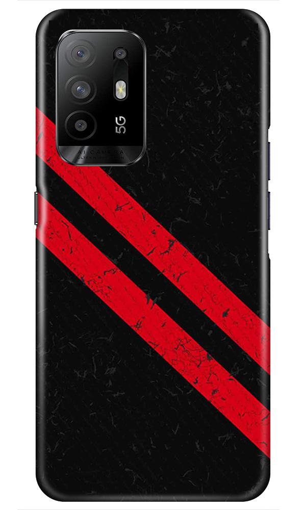 Black Red Pattern Mobile Back Case for Oppo F19 Pro Plus (Design - 373)