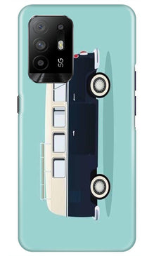 Travel Bus Mobile Back Case for Oppo F19 Pro Plus (Design - 379)