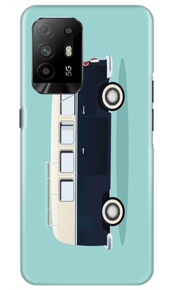 Travel Bus Mobile Back Case for Oppo F19 Pro Plus (Design - 379)